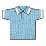 Sky Blue  White cuello rayado